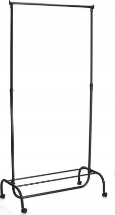 ZELLER Soporte Para Ropa Negro Altura Ajustable M&oacute;vil