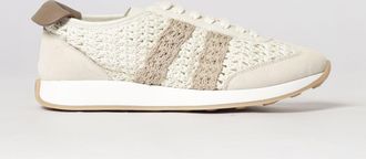 Fabiana Filippi Sneakers in cotone crochet e camoscio