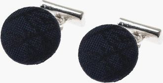 Corneliani Metal Cufflinks Lined With Embroidered Silk size Unica