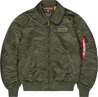 Alpha Industries Bomberjacke ALPHA INDUSTRIES Flying Tigers CWU Light, Herren, Gr. XXL, gr&uuml;n (schwarz olive), Obermaterial: 100% Nylon, Futter: 100% Nylon, Rib: 99% Po