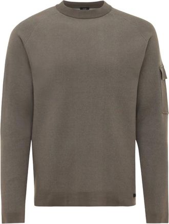 Genti Truien & Vesten, Heren, Bruin, XL, Stijlvolle Pullover Sweater