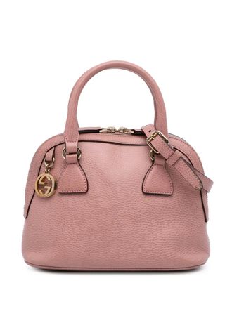 Gucci 2016-2024 Mini Leather GG Charm Dome satchel - women - Calf Leather - One Size - Pink