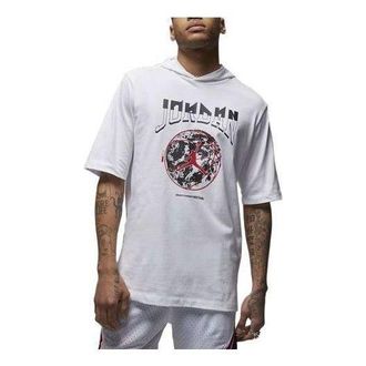 Nike Jordan Air Jordan Sport Hooded T-Shirt White Black FB7427-100