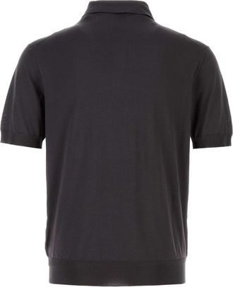 Prada Mens Recycled Silk Polo Brown