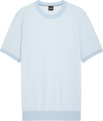 BOSS Boss H-jianfranco Cotton-knit T-shirt - Light Blue - Xxl