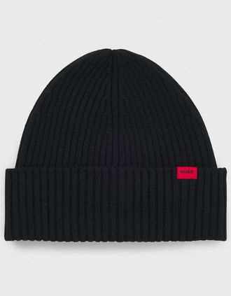 HUGO BOSS Mens HUGO Xola Mens Beanie - Black - Size: ONE size
