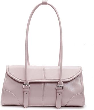 Generic Womens Classic Top handle Shoulder Bag, PU Tote Bag with Smooth Zipper Closure Comfortable Double Shoulder Straps, Suitable for Daily Commuting (pink,