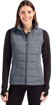 Cutter & Buck Evoke Hybrid Softshell Recycled Womens Full Zip Vest