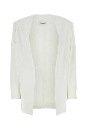 Jil Sander White Logo Patch Blazer