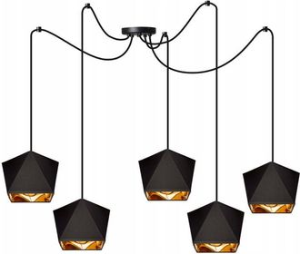 OEM L&aacute;mpara De Techo Colgante Ara&ntilde;a Dorada Loft