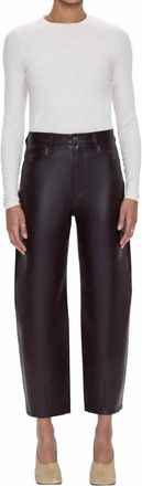 Pistola Denim Eli High Rise Barrel Pants In French Roast