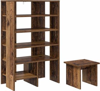 vidaXL Armario Zapatero 2 Uds. 62 X 35 X 100 Cm Madera De Ingenier&iacute;a Vidaxl