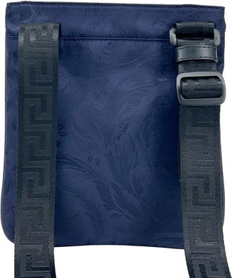 Versace Canvas with Medusa Emblem Crossbody Bag - Navy