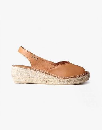 Toni Pons Womens Toni Pons BERNIA Womens Leather Slingback Espadrilles Tan - Brown - Size: 7