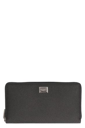 Dolce & Gabbana Leather Zip Around Wallet