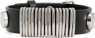 Jil Sander Bracciale in pelle - Nero