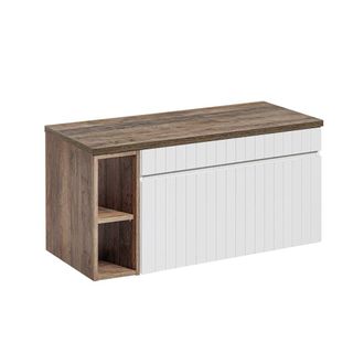 Petits Meubles Mueble bajo lavabo 100cm 2 nichos tableros laminados blanco
