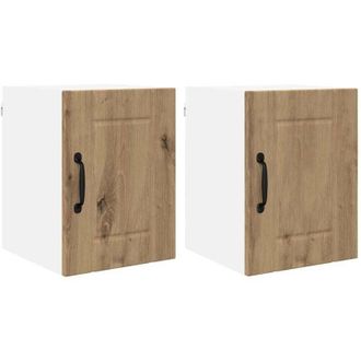 vidaXL Kitchen Cabinet with Shelf 2 pcs Artisan Oak 30 x 31 x 40 cm vidaXL