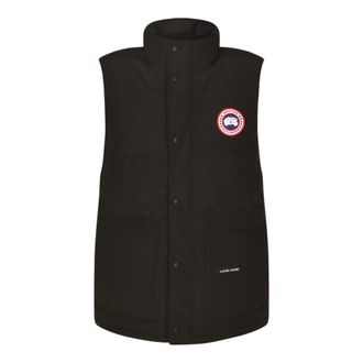 Canada Goose Waistcoats, male, Black, XL, Black Winter Parka Jacket