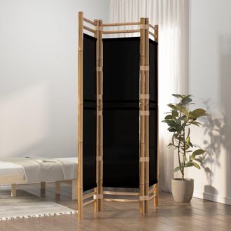 vidaXL Biombo Plegable De 3 Paneles Bamb&uacute; Y Lona 120 Cm Vidaxl