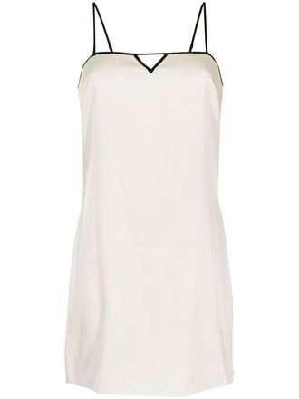 Fleur du Mal square-neck slip dress - White