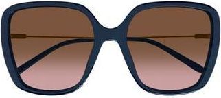 Chlo&eacute; 57mm Gradient Square Sunglasses in Blue at Nordstrom Rack