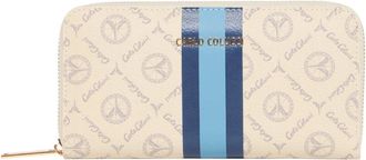 Carlo Colucci Portemonnee met contrasterende strepen - Dames - Portefeuilles - Beige - ONE Size - Accessoires