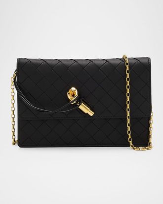 Bottega Veneta Andiamo Leather Chain Pouch Bag