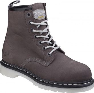 Dr. Martens Dr MAPLE ST Womens Leather Safety Boots Grey Wind River - Size UK 3