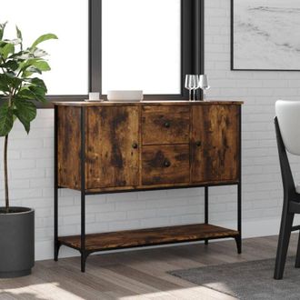 vidaXL Credenza Rovere Fumo 100x36x85 cm in Legno Multistrato - Vidaxl
