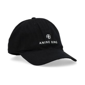Anine Bing Accessoires, Dames, Zwart, ONE Size, Katoen, Jeremy Cap