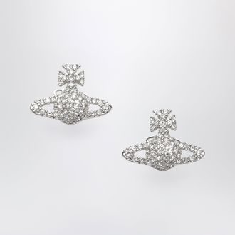 Vivienne Westwood Orecchini Grace con cristalli color platino