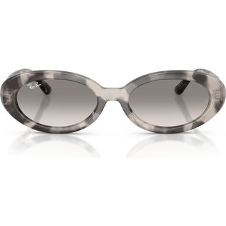 Ray-Ban 54mm Gradient Oval Sunglasses in Opal Grey Havana/clear Grey at Nordstrom