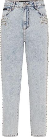 Philipp Plein Straight Jeans - Dames - Cropped Jeans - Blauw - W26 - Jeans