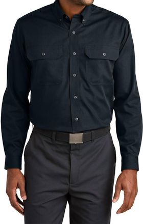 Cornerstone Long Sleeve Select Ripstop Shirt In Navy