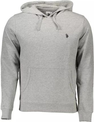 U.S.Polo Association Grijze Hoodie met Logo - Heren - Hoodies - Grijs - 2XL - Katoen - Hoodies & sweatvesten