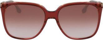 Victoria Beckham Oversized Acetaat Zonnebril - Dames - Zonnebrillen - Bruin - ONE Size - Leer - Accessoires