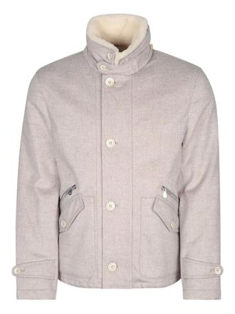 Brunello Cucinelli collared button-fastening jacket - Grey