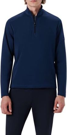Bugatchi Cotton Quarter Zip Pullover in Navy at Nordstrom Rack, Size Xx-Large
