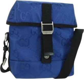 Gucci Pre-owned Vintage GG Canvas Schoudertas - Dames - Vintage Schoudertas - Blauw - ONE Size - Vintage