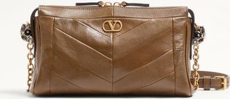 Valentino Garavani Valentino Garavani Panthea Small Shoulder Bag In Nappa Leather With A Chevron Pattern Wo