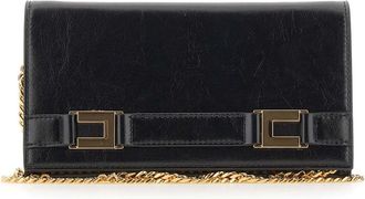 Elisabetta Franchi Wallets & Cardholders, female, Black, Size: ONE SIZE Wallet with Logo Details