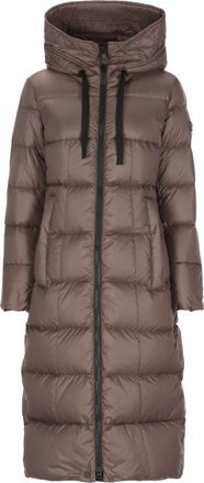 Peuterey Brown Nunki Hooded Quilted Long Down Jacket