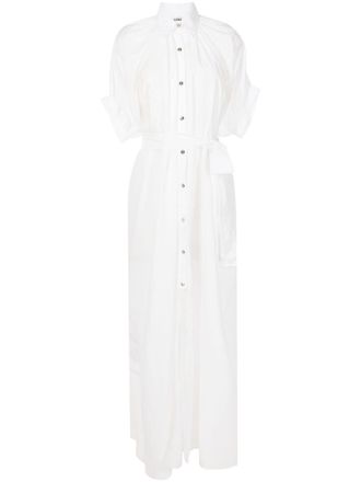 Amir Slama tied-waist shirt dress - White