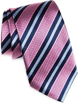 Nordstrom Stripe Silk Tie in Pink at Nordstrom