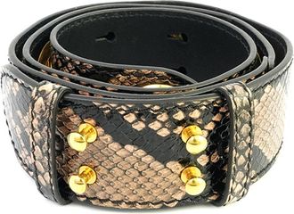 Burberry Pink Apricot Ladies Phyton Print Leather Handbag Belt Strap