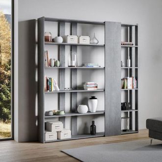 Itamoby Itamoby - Libreria 178x204h cm a parete in legno Cemento - kato d