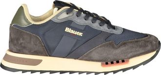 Blauer Polyurethane Mens Mens Sneaker