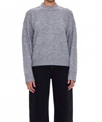 Pistola Denim Aura Relaxed Crewneck Sweater In Charcoal Diamond