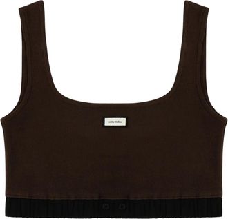Entire studios Lounge Bra Top - Dames - Tops zonder mouwen - Bruin - S - Katoen - Tops
